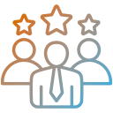 Orange to blue gradient background